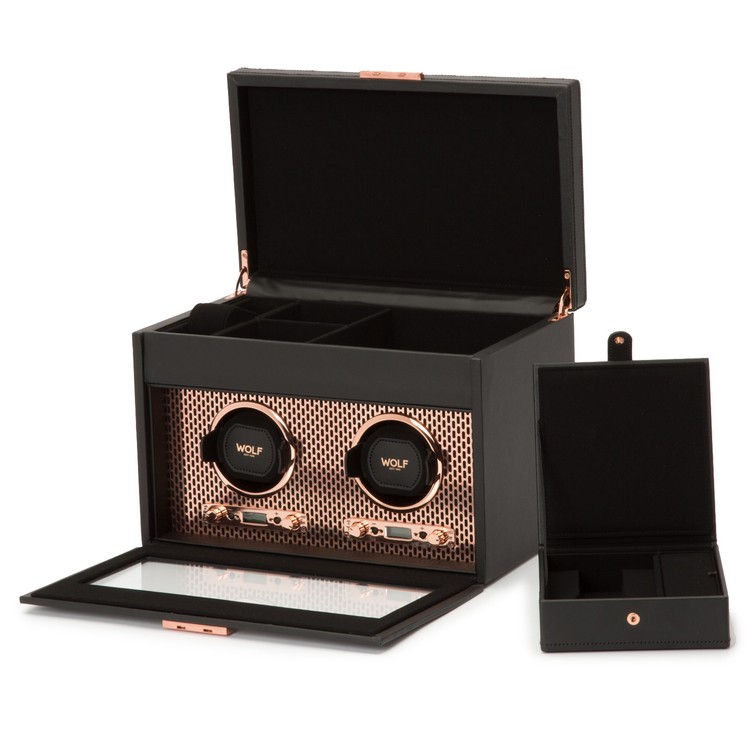 Axis Double Watch Winder with Storage